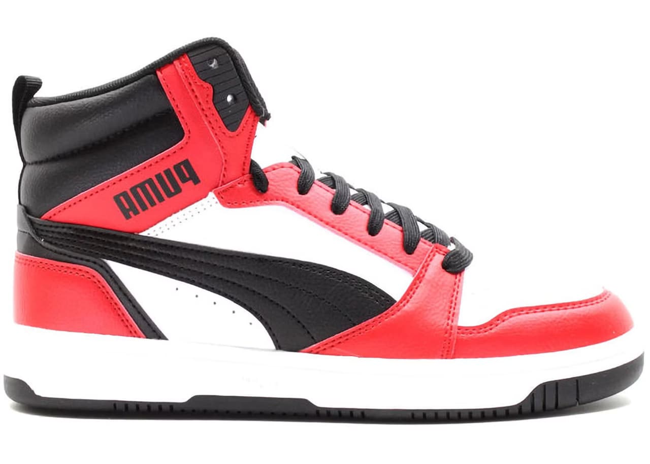 Puma Rebound V6 Mid Red Black White (GS)