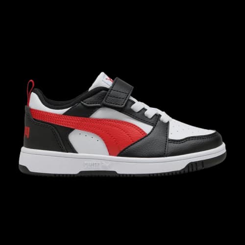 PUMA Rebound V6 Low Little Kid 'White Black Red'