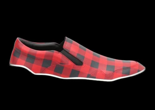 Dior Slip-On Red Black Plaid