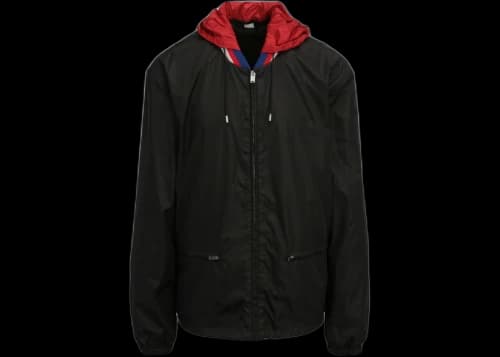 Gucci Hooded Nylon Jacket Black/Ruthenium Grey