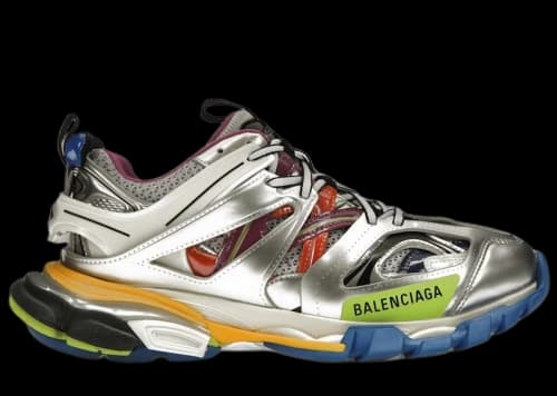 Balenciaga Track Leather Free White Silver Multi
