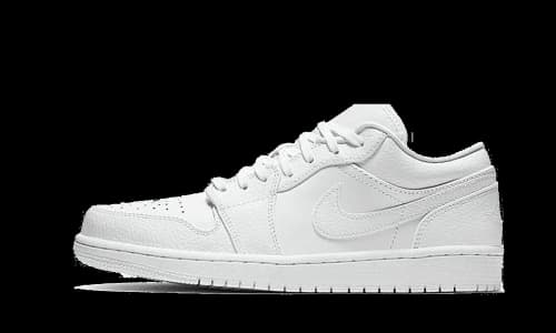 Jordan 1 Low Triple White Tumbled Leather