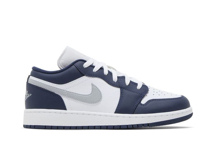 Jordan 1 Low Midnight Navy Wolf Grey (GS)