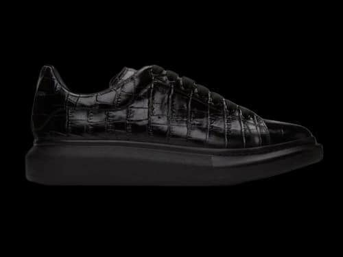 Alexander McQueen Oversized Black Black Croc
