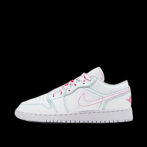 Jordan 1 Low White Green Pink (GS)