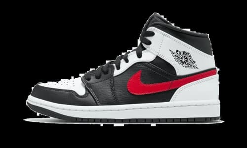Jordan 1 Mid Black Chile Red White