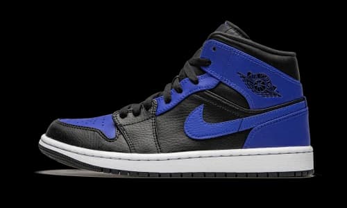 Jordan 1 Mid Hyper Royal Tumbled Leather