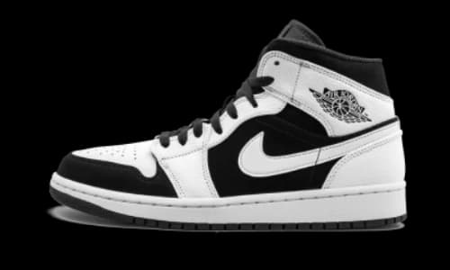 Jordan 1 Mid White Black
