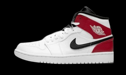 Jordan 1 Mid White Black Gym Red