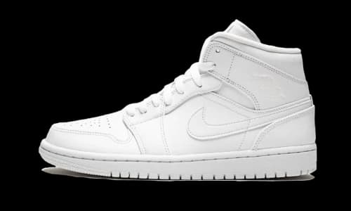 Jordan 1 Mid Triple White