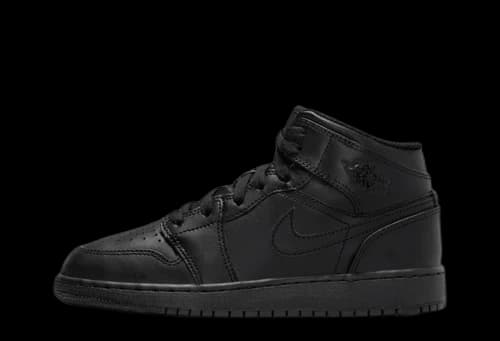 Jordan 1 Mid Triple Black (GS)