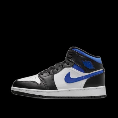 Jordan 1 Mid White Black Racer Blue (GS)
