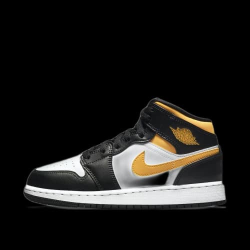 Jordan 1 Mid White Pollen Black (GS)