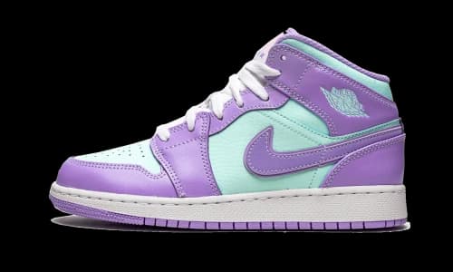 Jordan 1 Mid Purple Aqua (GS)