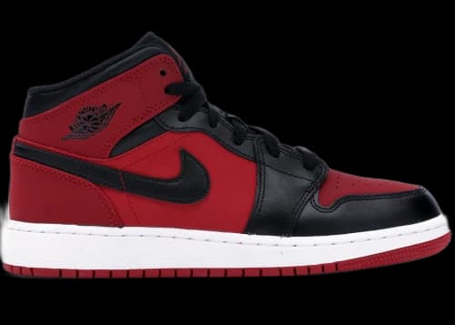 Jordan 1 Mid Gym Red Black (GS)