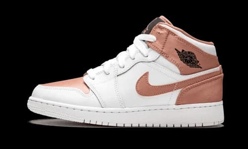 Jordan 1 Mid White Rose Gold (GS)