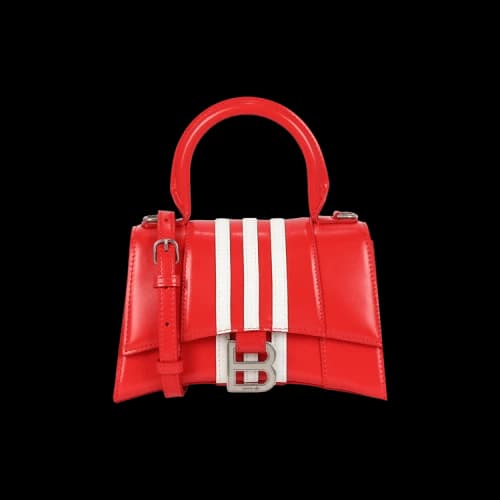 Balenciaga x adidas Hourglass Striped Shoulder Bag Red White