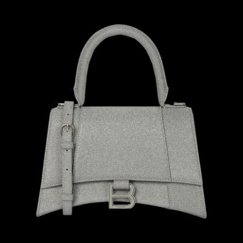 Balenciaga Glitter Hourglass Handbag Grey
