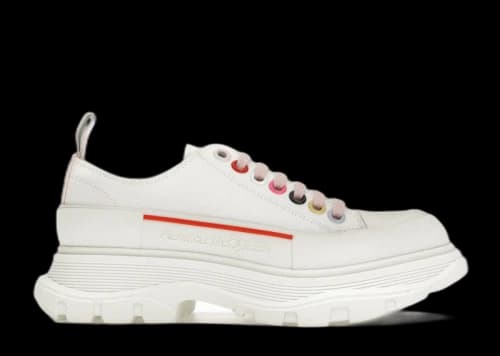Alexander McQueen Tread Slick Low Lace Up White Multi (Women's)