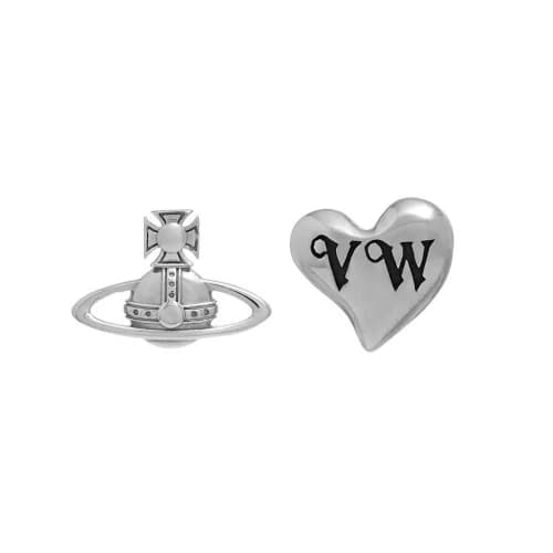 Vivienne Westwood Women's Leodaria Earrings Platinum/Black Patina