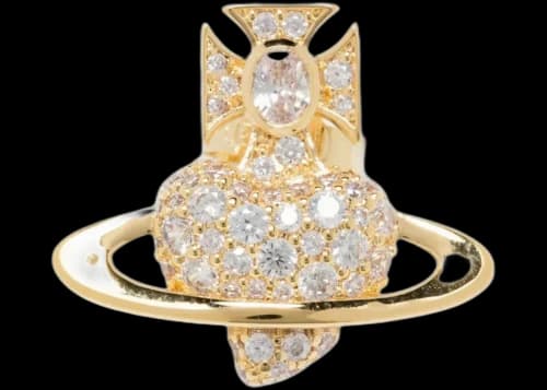 Vivienne Westwood Women's Agnatha Earrings Gold/White CZ