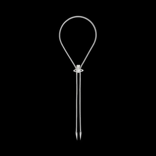 Vivienne Westwood Women's SM Bolo Tie Platinum/White Crystal