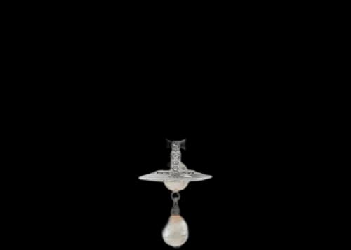 Vivienne Westwood Women's Aleksa Pendant Platinum/Creamrose Pearl/Crystal Cry