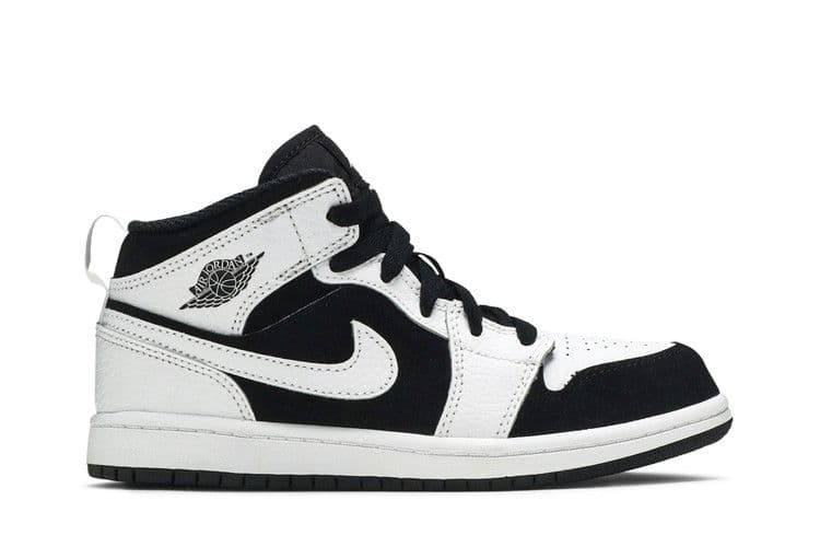 Jordan 1 Mid White Black (PS)