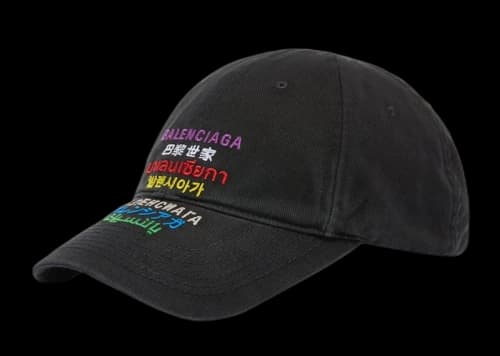 Balenciaga Languages Cap Black Multi