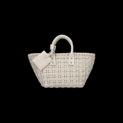 Balenciaga Bistro XS Basket Top Handle Bag Optic White