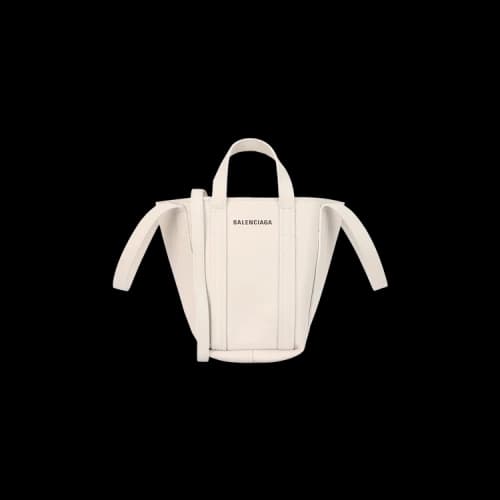 Balenciaga XS Everyday North-South Tote Bag Chalky White Black