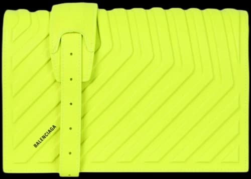 Balenciaga Strap Car Flap Bag Fluo Yellow