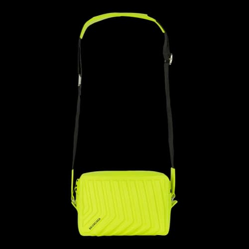 Balenciaga Car Leather Camera Bag Fluo Yellow