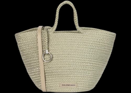 Balenciaga Ibiza Small Basket Tote Taupe Black
