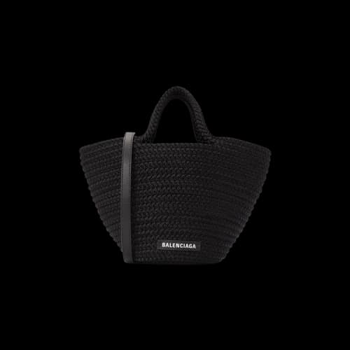 Balenciaga Ibiza Small Basket Tote Black White