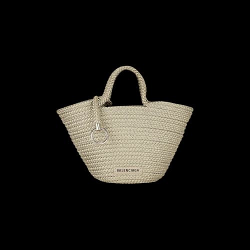 Balenciaga Ibiza Medium Basket Tote Taupe Black