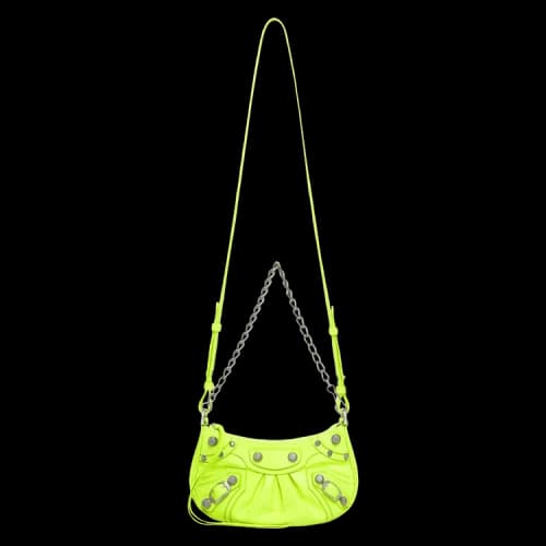 Balenciaga Chain Mini Le Cagole Bag Fluo Yellow