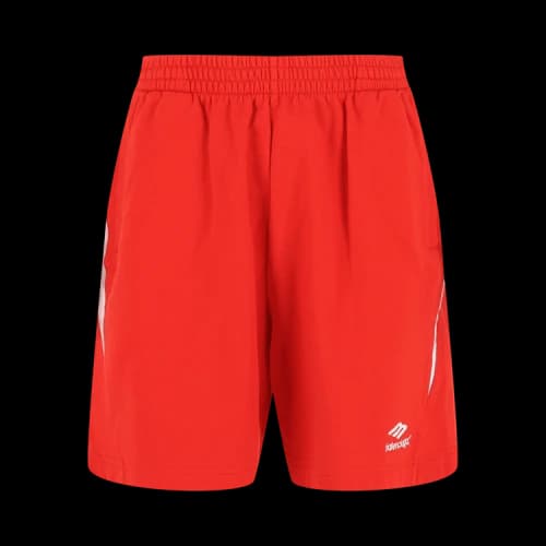 Balenciaga 3B Logo Sweatshorts Bright Red White