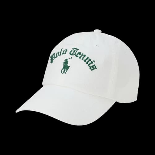 Polo Ralph Lauren Cotton Twill Polo Tennis Sport Cap Paper White