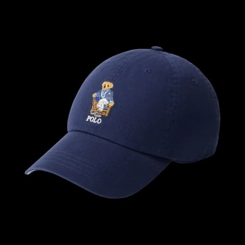 Polo Ralph Lauren Cotton Twill Novelty Newport Bear Sport Cap 'Newport Navy'