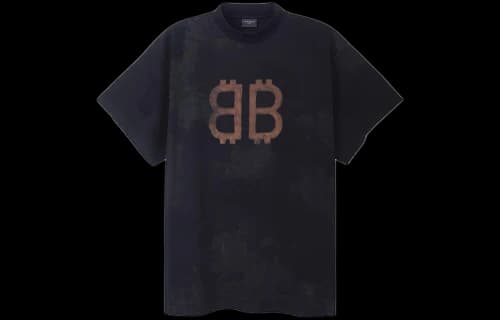 Balenciaga Crypto Oversized T-shirt Black Faded
