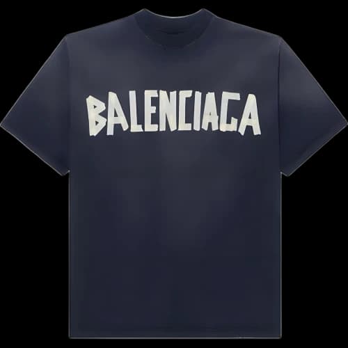Balenciaga Tape Type Medium Fit T-shirt Black Faded