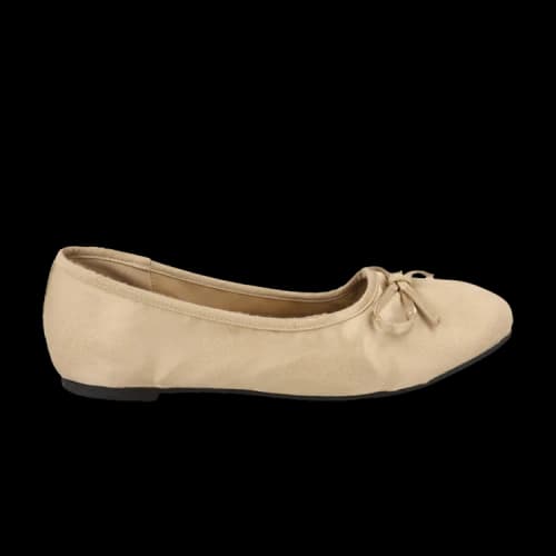 Balenciaga Leopold Worn-Out Satin Ballet Flats Light Beige