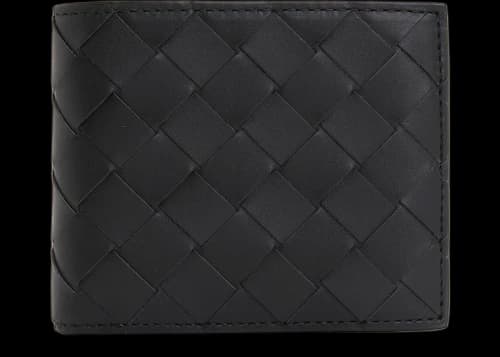 Bottega Veneta Intrecciato Short Wallet Black