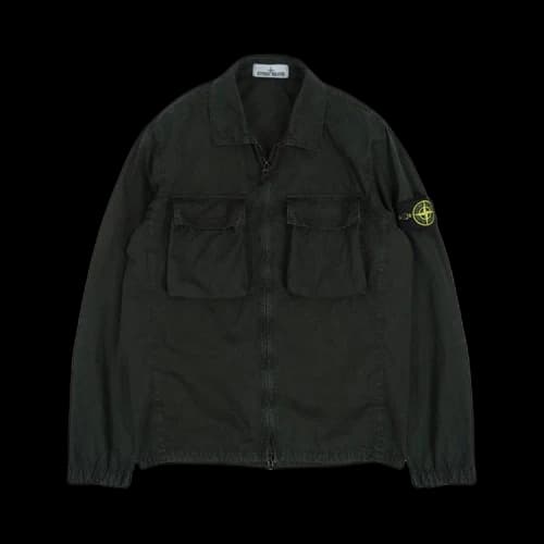 Stone Island Old Effect Over Shirt Black