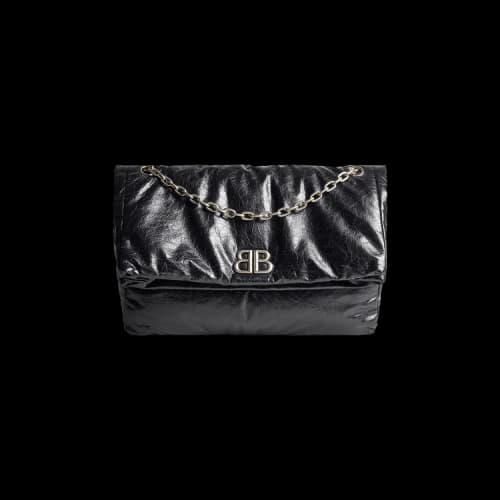 Balenciaga Monaco Large Chain Bag Black