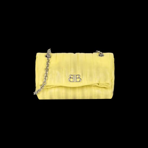 Balenciaga Monaco Sprayed Quilted Small Chain Bag Citrus