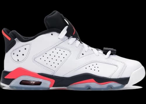 Jordan 6 Retro Low White Infrared 23 Black (GS)