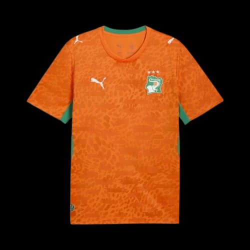 PUMA Côte d'Ivoire Home Jersey 'Rickie Orange Sport Green'
