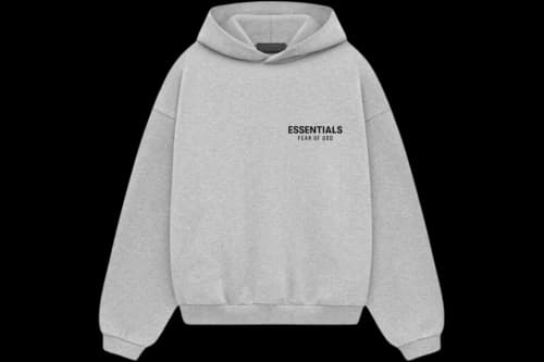 Fear of God Essentials Kids Fleece Hoodie Light Heather Gray